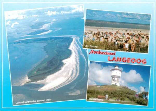 Langeoog Nordseebad Fliegeraufnahme Strandpartie Wasserturm