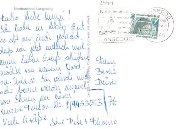 Langeoog Nordseebad Fliegeraufnahme Strandpartie Wasserturm – Bild 2