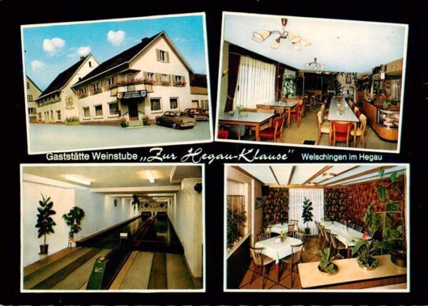 Welschingen Gaststaette Weinstube Zur Hegau Klause Gastraeume Kegelbahn