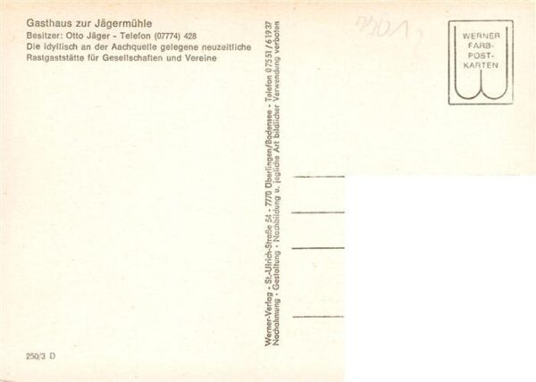 Aach  Hegau Gasthaus zur Jaegermuehle an der Aachquelle Gaststube – Bild 2