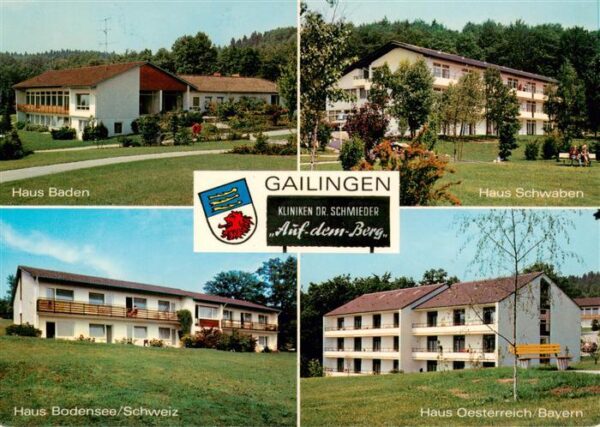Gailingen Singen BW Kliniken Dr Schmieder mit den Haeusern Baden Schwaben Bodens