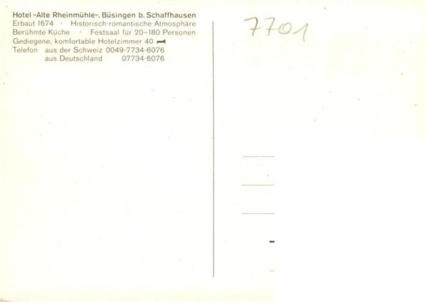Buesingen Hochrhein BW Hotel Alte Rheinmuehle Gastraum – Bild 2
