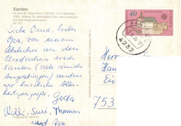 Xanten Stadtzentrum mit St. Viktor Dom 12. Jhdt. – Bild 2