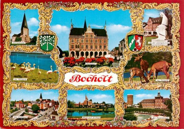 Bocholt Westfalen Kirche Tierpark Stadthaus Rathaus Statue Gymnasium