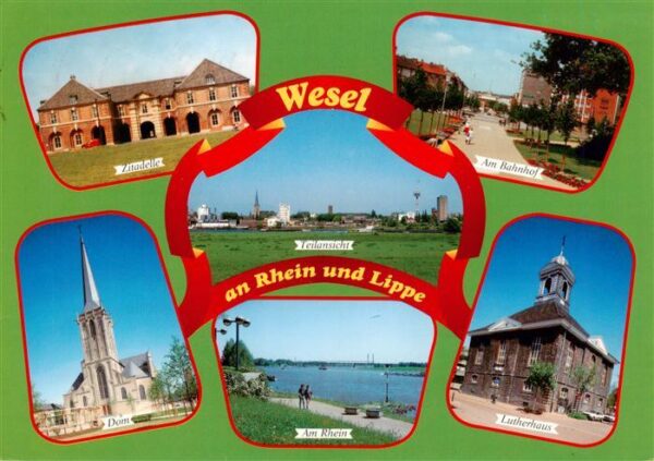 Wesel  Rhein Zitadelle Dom Rheinpromenade Panorama Bahnhof Lutherhaus