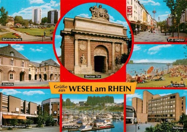 Wesel  Rhein Bahnhofsplatz Zitadelle Bildungszentrum Berliner Tor Yachthafen Fus