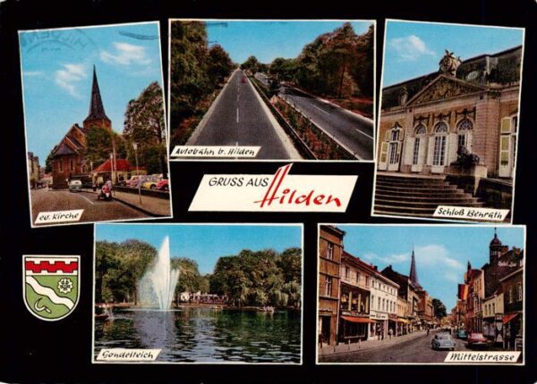 Hilden  Mettmann Kirche Gondelteich Schloss Benrath Mittelstrasse Autobahn