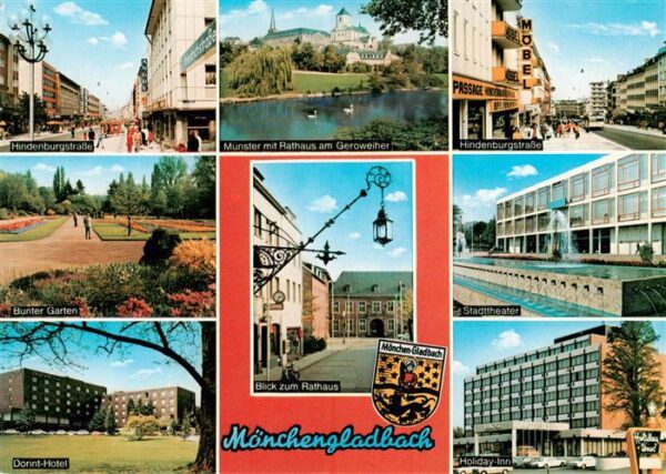 Moenchengladbach Stadtzentrum Muenster Rathaus Geroweiher Bunter Garten Dorint-H