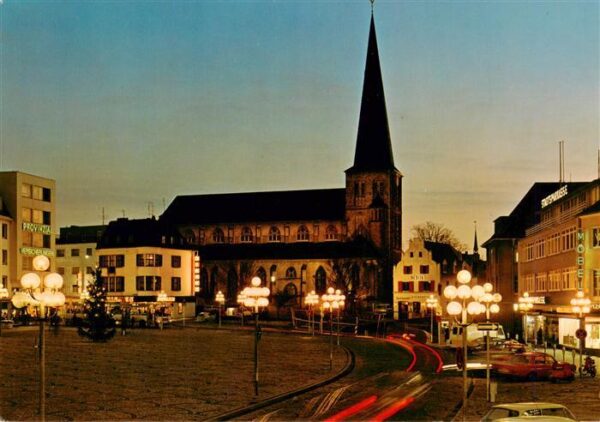 Moenchengladbach Alter Markt Kirche Nachtaufnahme