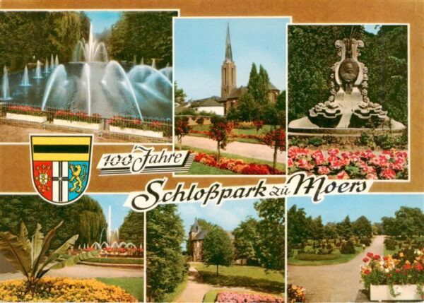 Moers Moers NRW Partien im Schlosspark Wasserspiele Kirche 100jaehriges Jubilaeu