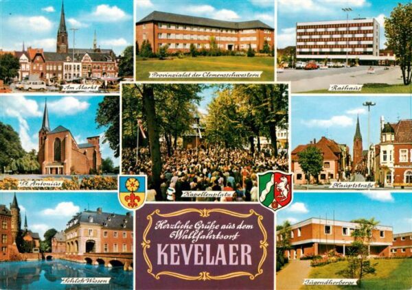 Kevelaer Markt Provinzialat der Clemensschwestern Rathaus Kirche Kapellenplatz H