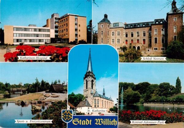 Willich Hospital Schloss Neersen Sport- und Freizeitzentrum Kirche Konrad-Adenau