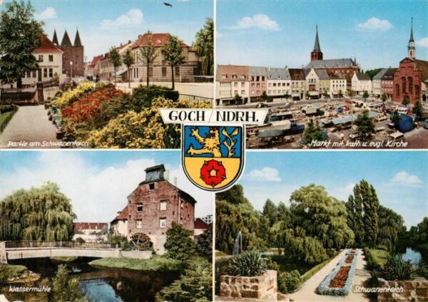 Goch Partie am Schwanenteich Markt Kirchen Wassermuehle