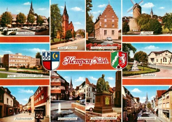 Kempen Niederrhein Marktplatz Kirche Haus Nievenheim Stift Bahnhof Strassenparti
