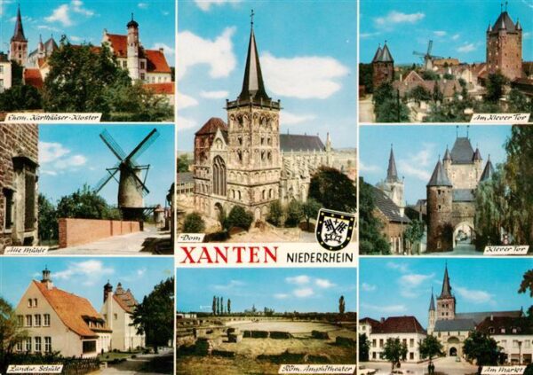 Xanten Kloster Muehle Schule Dom Klever Tor Markt Roemisches Amphitheater