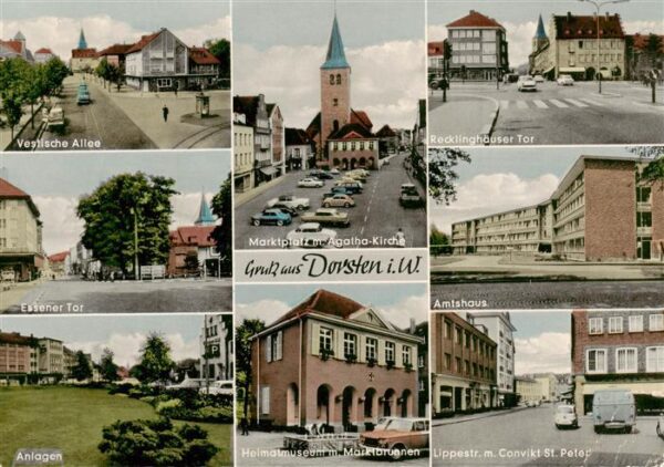 Dorsten Vestische Allee Marktplatz Kirche Tor Amtshaus Anlagen Museum Brunnen