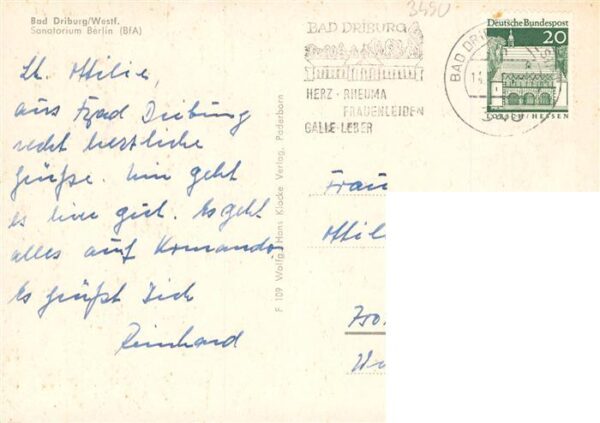 Bad Driburg Sanatorium Berlin der BfA – Bild 2