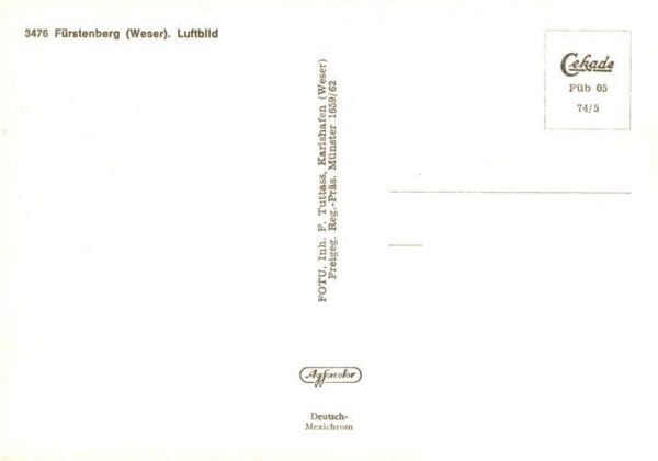 Fuerstenberg  Weser Fliegeraufnahme – Bild 2