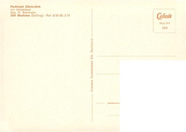 Neuhaus Solling Parkhotel Duesterdiek Strassenpartie Lakenhausteich Trakehner Pf – Bild 2