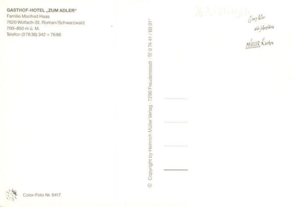 St Roman Wolfach Gasthof Hotel Adler im Schwarzwald Pferd – Bild 2