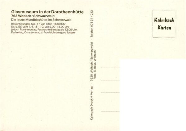 Wolfach Schwarzwald Glasmuseum in der Dorotheenhuette – Bild 2