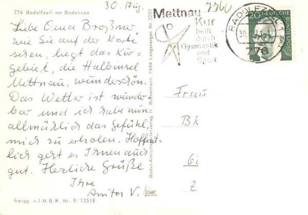 Radolfzell Bodensee Fliegeraufnahme mit Halbinsel Mettnau Insel Reichenau und Ha – Bild 2