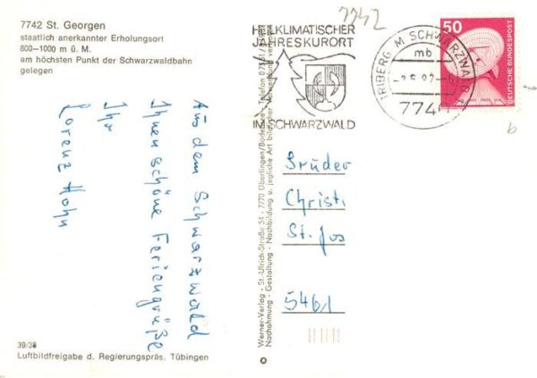 St Georgen  Schwarzwald Fliegeraufnahme – Bild 2