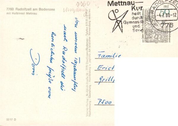 Radolfzell Bodensee Fliegeraufnahme mit Halbinsel Mettnau – Bild 2