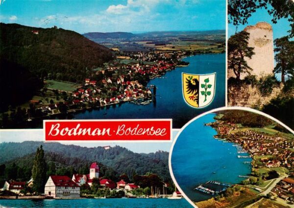 Bodman-Ludwigshafen Bodensee Fliegeraufnahmen Burgruine Kirche