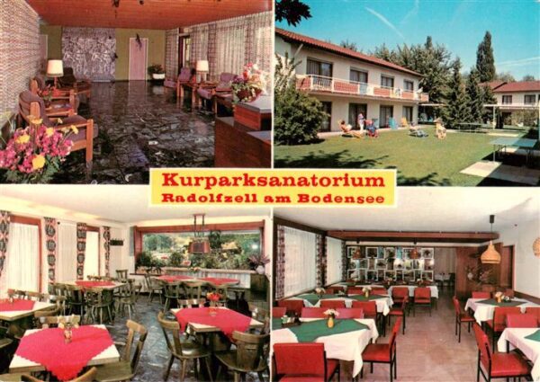 Radolfzell Bodensee Kurparksanatorium Flur Gastraeume Liegewiese