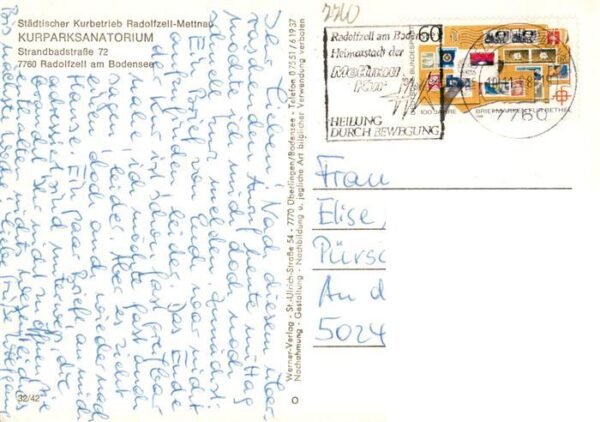 Radolfzell Bodensee Kurparksanatorium Flur Gastraeume Liegewiese – Bild 2