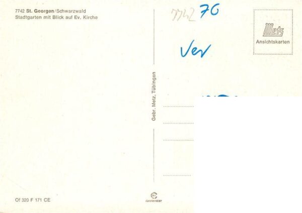 St Georgen  Schwarzwald Stadtgarten mit ev Kirche – Bild 2