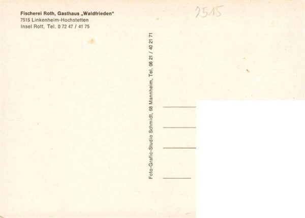 Hochstetten Linkenheim-Hochstetten Gasthaus Waldfrieden Gastraeume – Bild 2