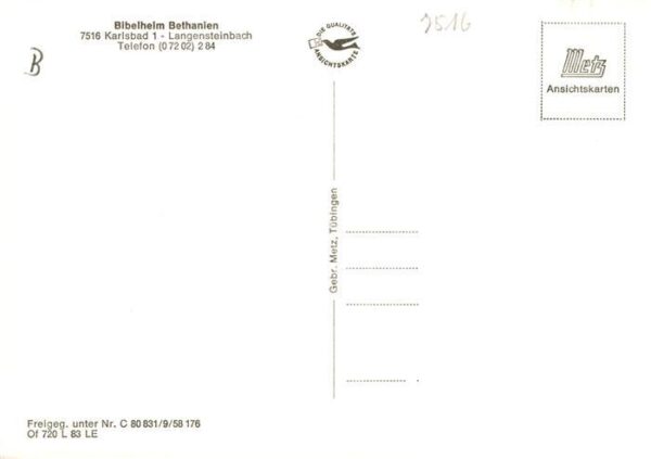 Langensteinbach Karlsbad Karlsruhe BW Fliegeraufnahme mit Bibelheim Bethanien – Bild 2