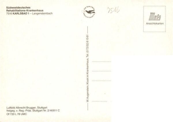 Langensteinbach Karlsbad Karlsruhe BW Fliegeraufnahme mit Suedwestdeutsches Reha – Bild 2