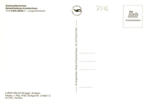 Langensteinbach Karlsbad Karlsruhe BW Fliegeraufnahme mit Suedwestdeutsches Reha – Bild 2