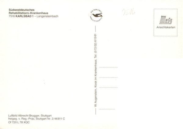 Langensteinbach Karlsbad Karlsruhe BW Fliegeraufnahme mit Suedwestdeutsches Reha – Bild 2