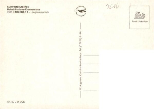 Langensteinbach Karlsbad Karlsruhe BW Suedwestdeutsches Reha Krankenhaus – Bild 2