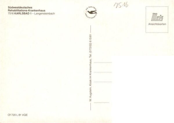 Langensteinbach Karlsbad Karlsruhe BW Suedwestdeutsches Reha Krankenhaus – Bild 2