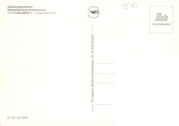 Langensteinbach Karlsbad Karlsruhe BW Suedwestdeutsches Reha Krankenhaus – Bild 2