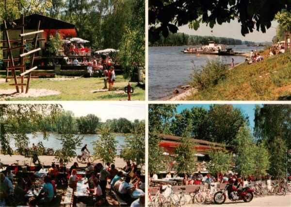 Leopoldshafen Eggenstein-Leopoldshafen Wagners Kiosk zum Rheinblick Anleger Terr
