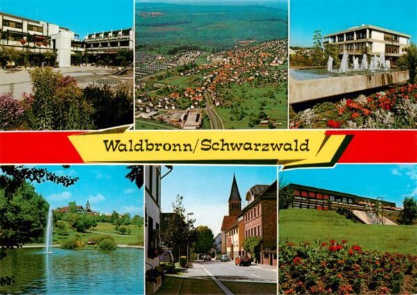 Waldbronn Albtal Kurhaus Fliegeraufnahme Wasserspiele Kurpark Fontaene Ortsparti