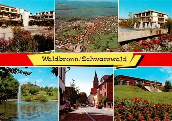 Waldbronn Albtal Kurhaus Fliegeraufnahme Wasserspiele Kurpark Fontaene Ortsparti