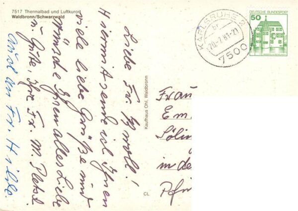 Waldbronn Albtal Kurparksee Sanatorium Speisesaal Hallenbad – Bild 2