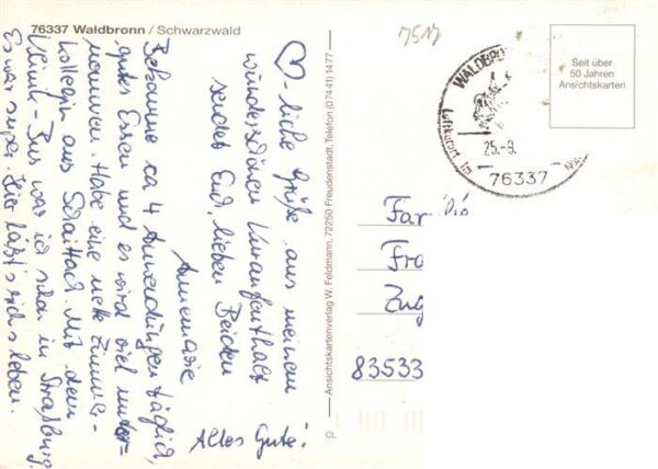 Waldbronn Albtal Kurklinik Sanatorium Hallenbad Gaststaette Wassertreten Kurpark – Bild 2