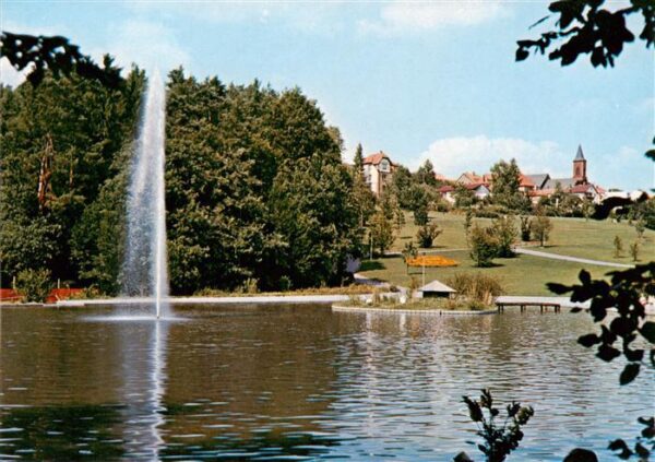 Waldbronn Albtal Kurpark Schwanenteich Fontaene