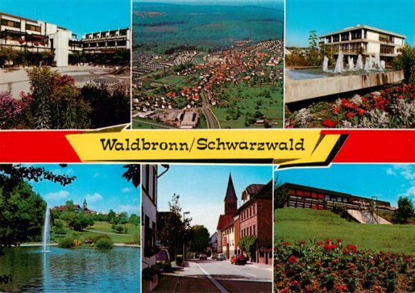 Waldbronn Albtal Kurhaus Fliegeraufnahme Wasserspiele Kurpark Fontaene Ortsparti