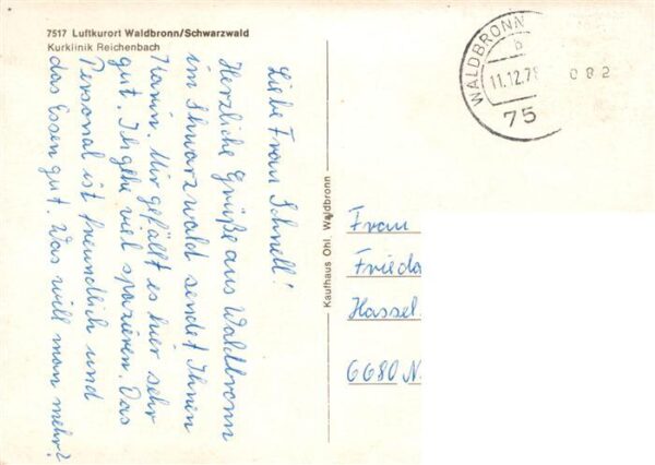 Waldbronn Albtal Kurklinik Reichenbach – Bild 2