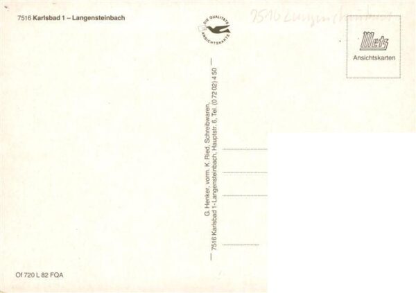 Langensteinbach Karlsbad Karlsruhe BW Ortspartien Kirche Brunnen Stadtplatz – Bild 2