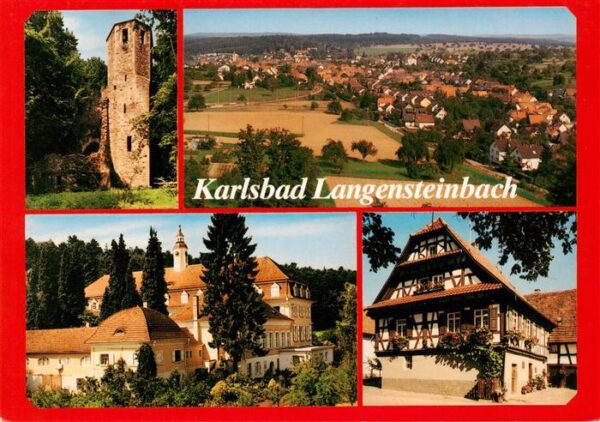 Langensteinbach Karlsbad Karlsruhe BW St Barbarakapelle Panorama Sanatorium Beim
